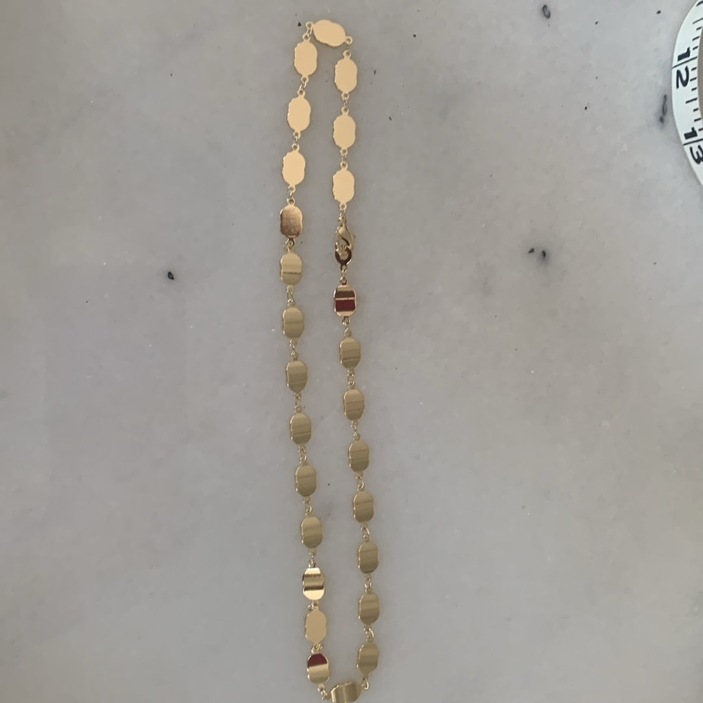 ✨ NEW High-End Gold Plated Clam Disc Link Necklace | 16” Short | Gift Box Includ - Picture 3 of 4